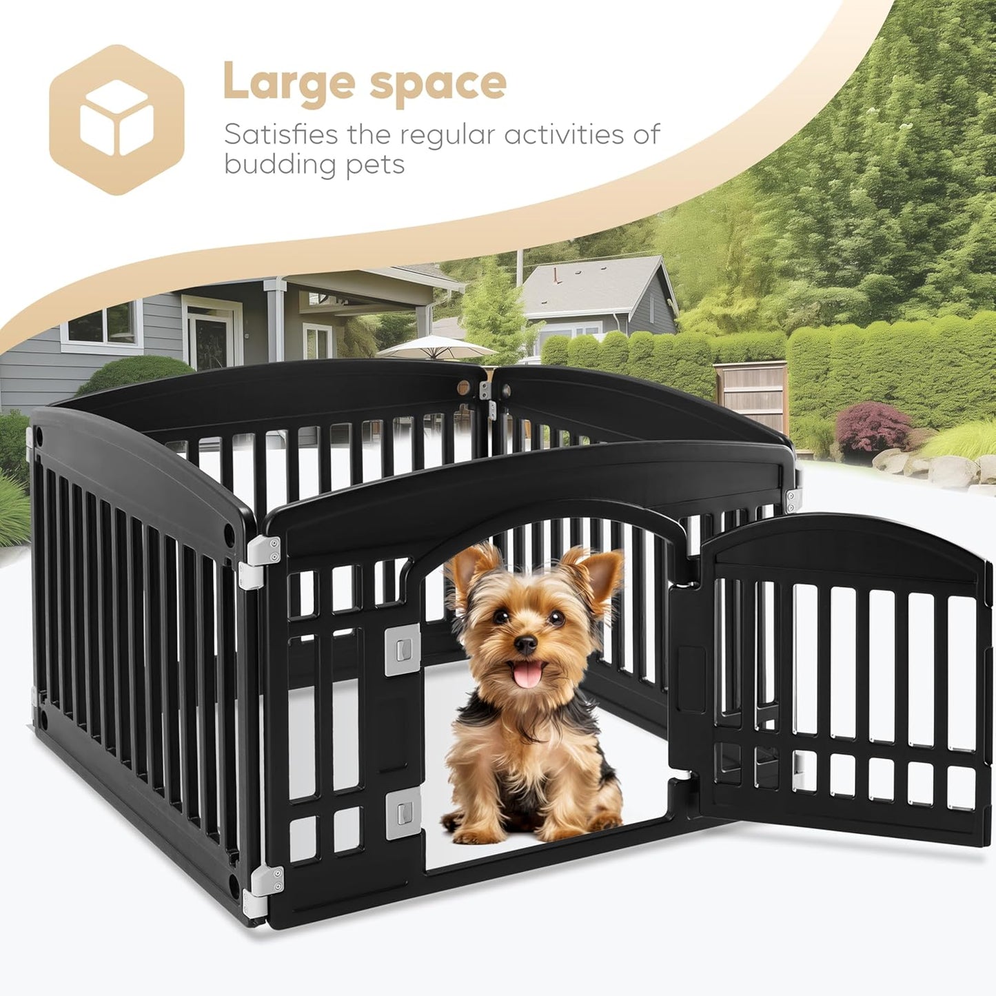 Dog Playpen Secure Foldable Fence